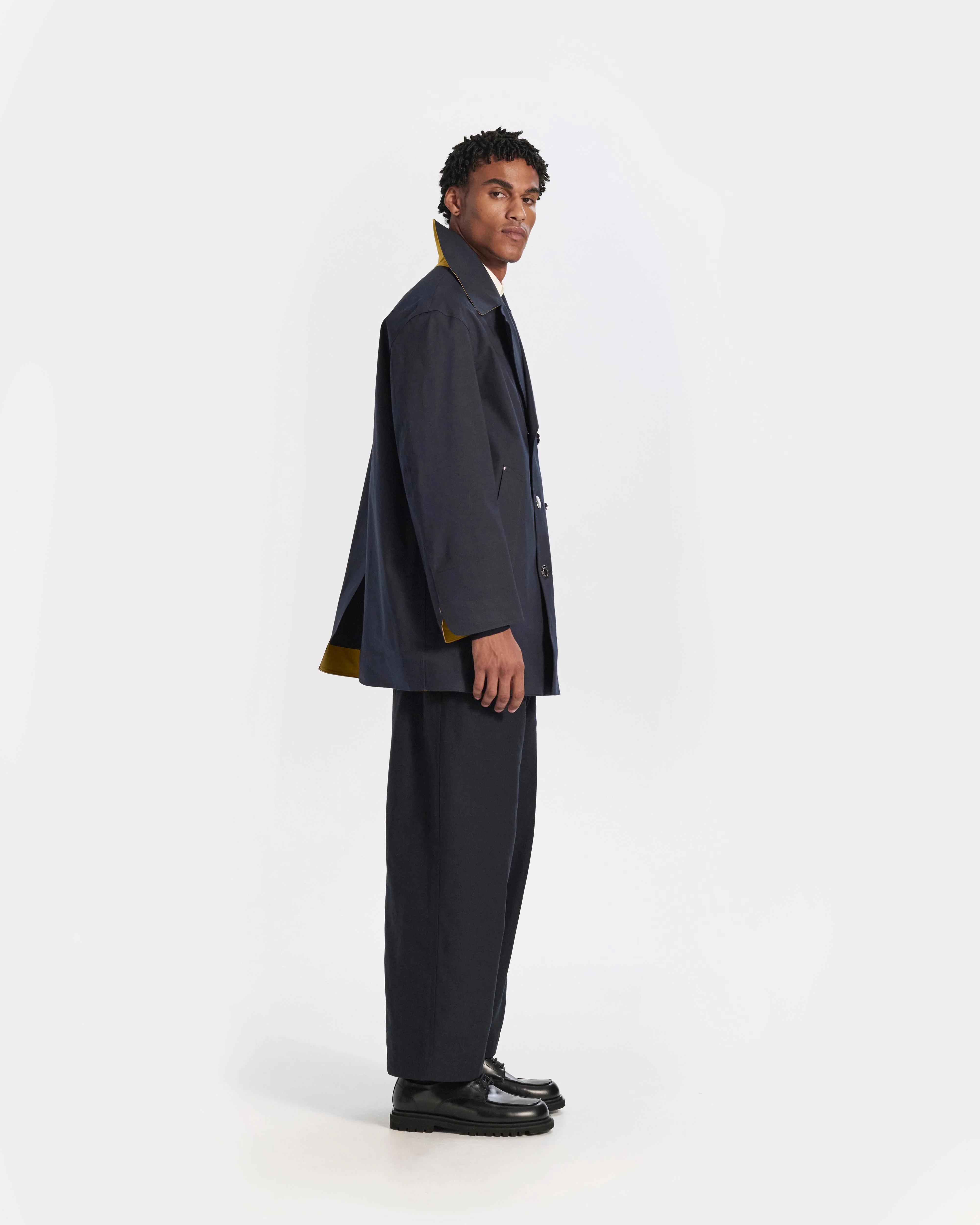 Canonbie Rubberised Double Breasted Coat - Image 5