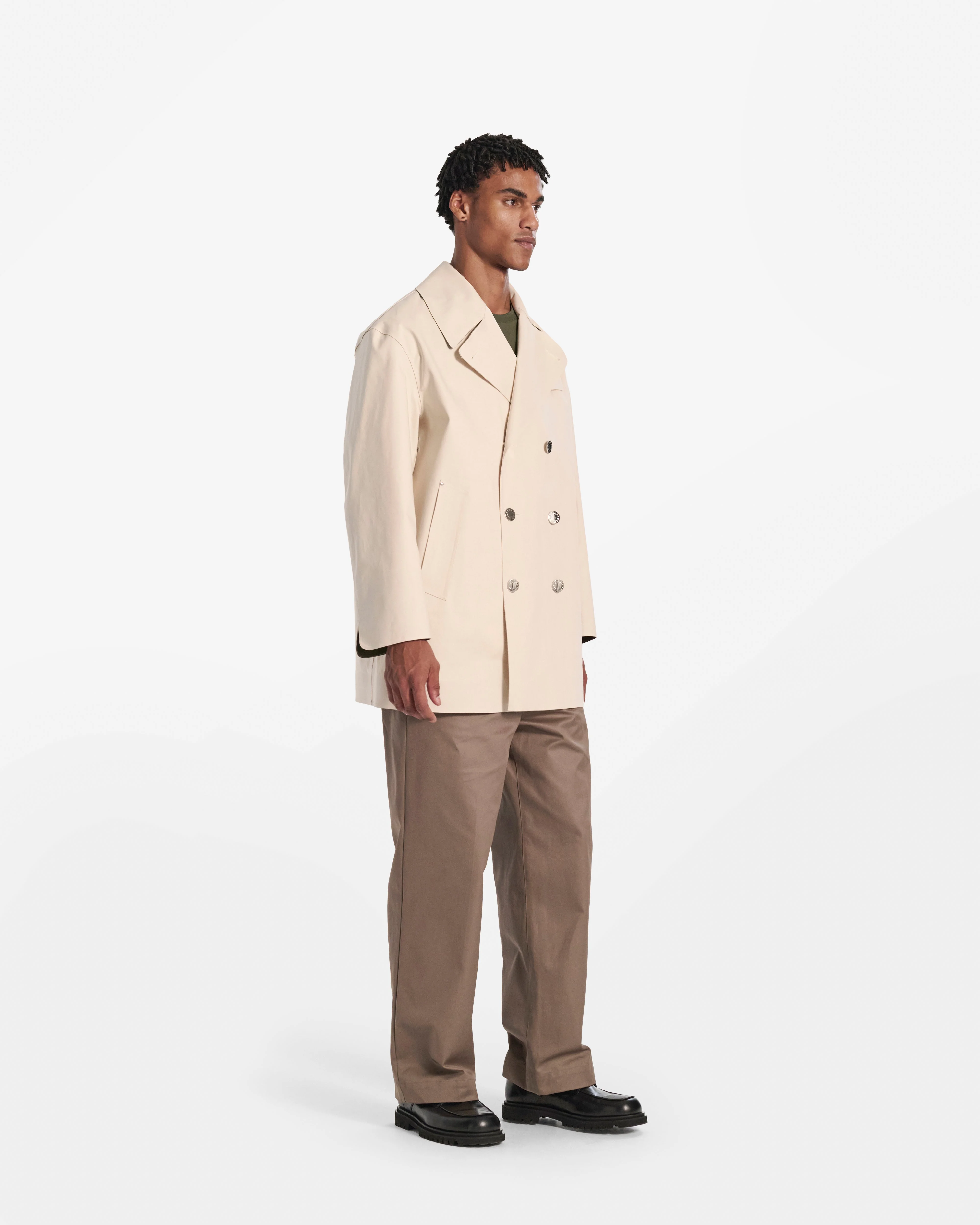 Canonbie Rubberised Double Breasted Coat - Image 3